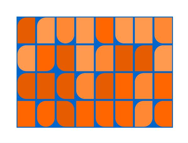 補色幾何圖案插畫對比圖素材