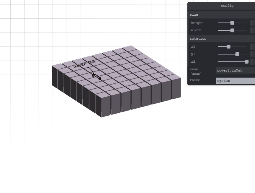 3d網格css懸停效果模型下載