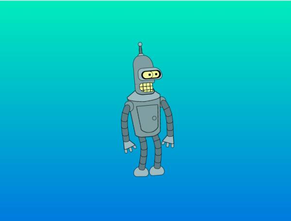 機械人偶瞪眼卡通形象可愛