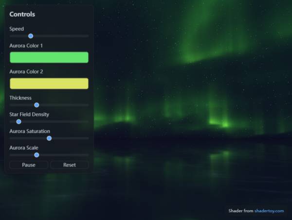 假期極光編輯器創意模板