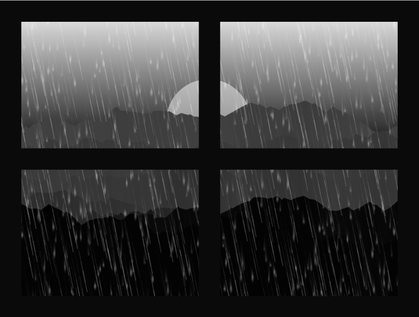 臺風雷暴雨動圖卡通畫下載