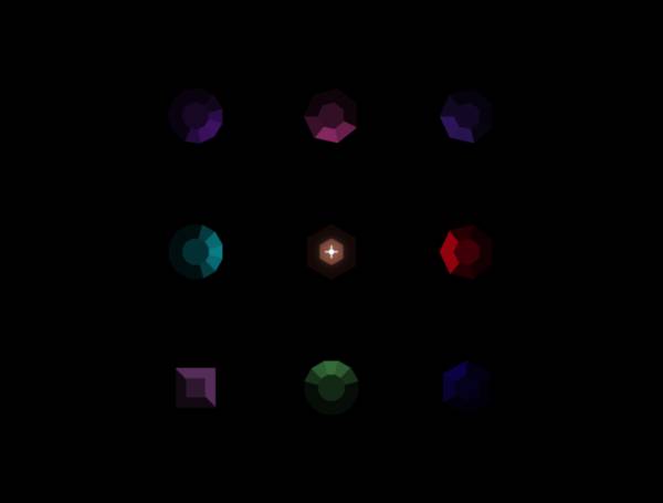 獨特寶石渲染鏡面反射動畫素材