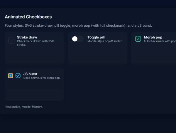 復選框的Css動畫代碼樣式素材