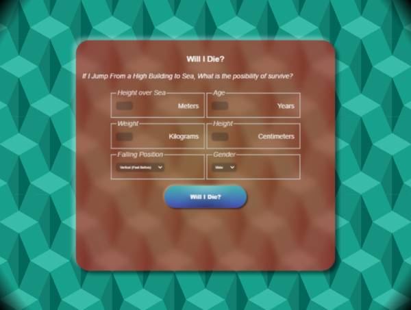 跳躍跳海死亡計(jì)算公式計(jì)算器模板