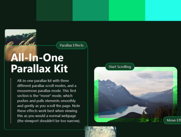 圖文分層縮放動畫效果混排形式模板