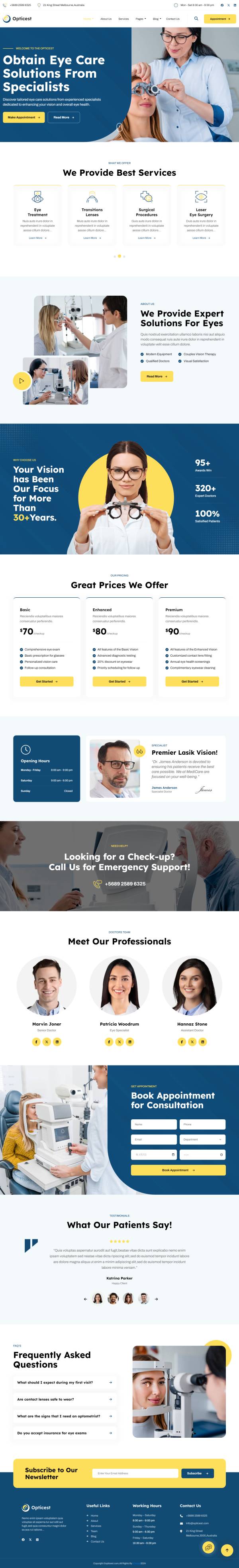 眼科在線預約網護理平臺模板