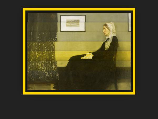 惠斯勒油畫色素混合顏色高清素材