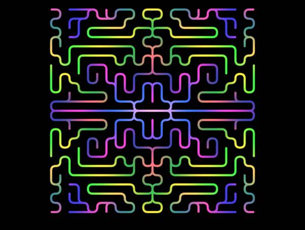 對稱線條圖形延伸動畫設計