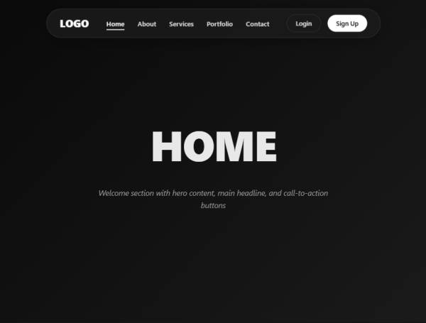 黑暗浮動導航欄炫酷導航欄CSS