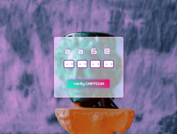 未来主义风格验证码登录模板