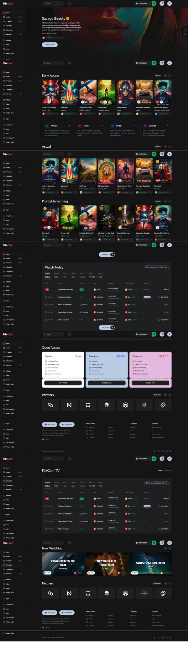 电影影院网综合html5网站设计模板