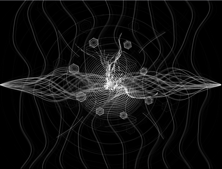 粒子流動(dòng)P5js音頻可視化特效素材