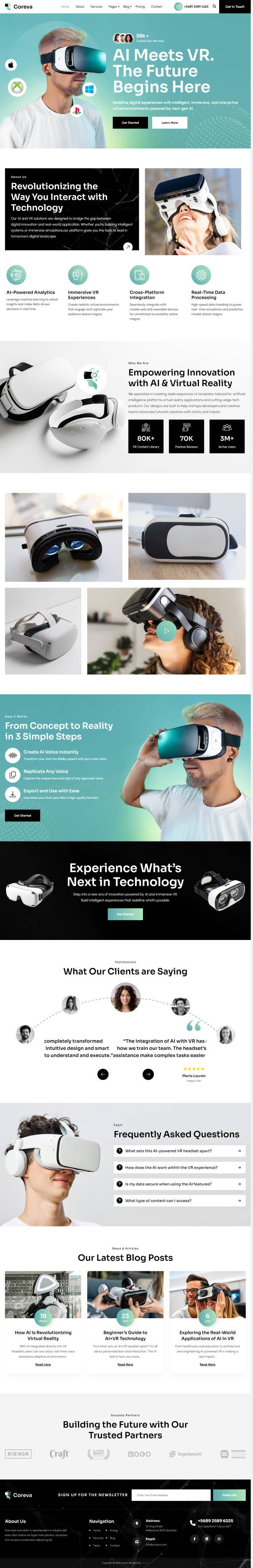 vr科技科普平台体验馆网站官网模板