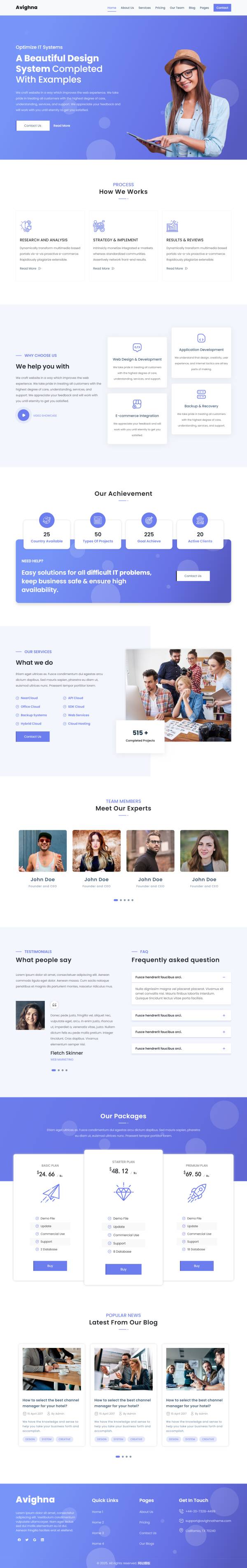 项目商务服务公司介绍网页模板下载