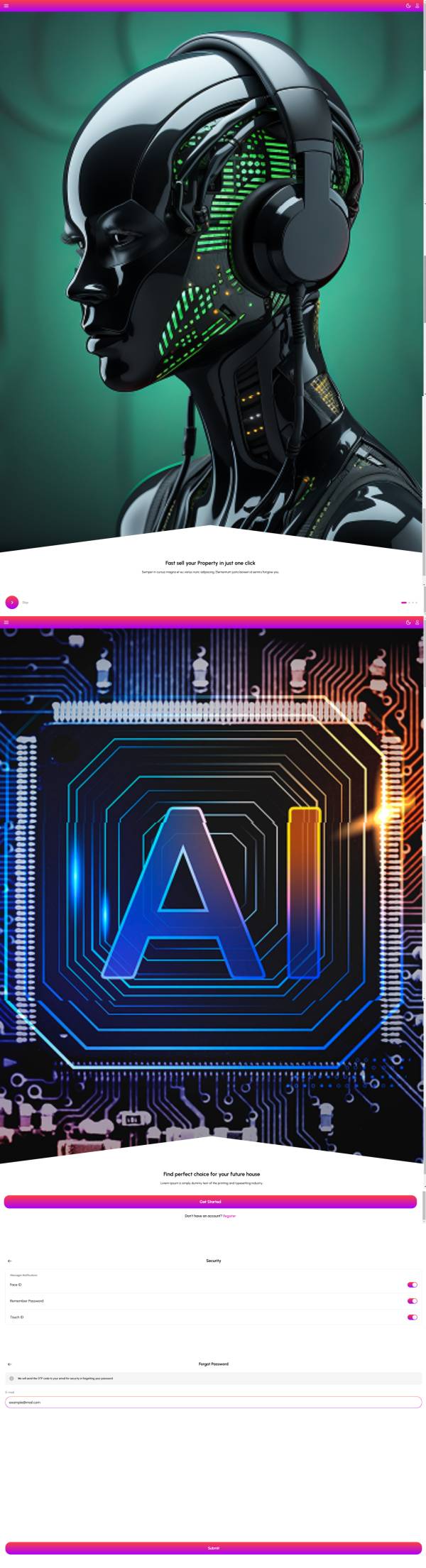 简约手机智能机器人手机端h5页面app下载