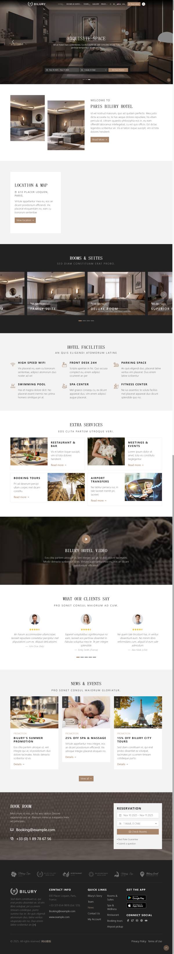 豪华酒店品牌预订平台模板