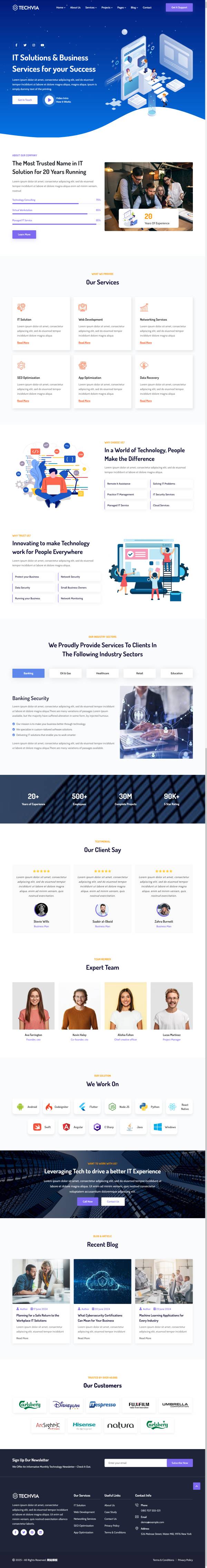 商业科技html5公司网站源码下载