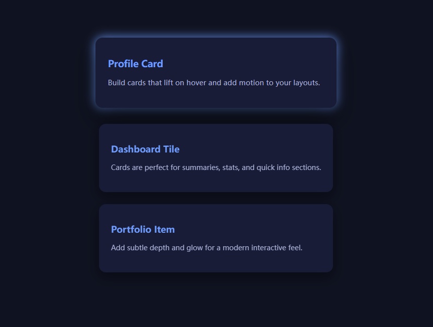 卡片css发光边框悬停动画必备