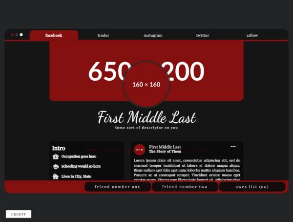 黑紅網(wǎng)頁(yè)布局設(shè)計(jì)模板必備