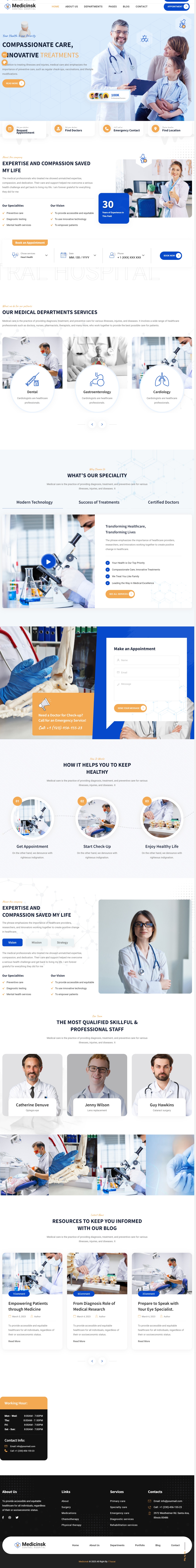 牙科口腔醫(yī)院醫(yī)院門戶網(wǎng)站模板