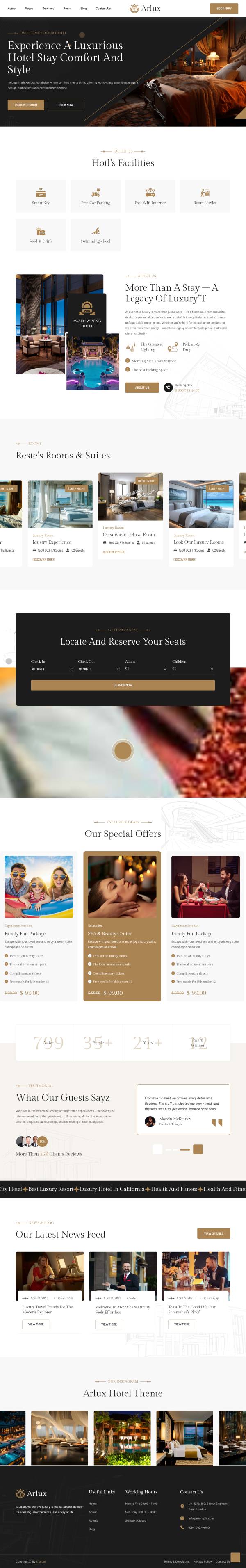 高端度假村酒店度假酒店網(wǎng)頁(yè)設(shè)計(jì)