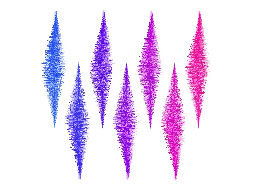 美丽冬季树林简笔画线条图