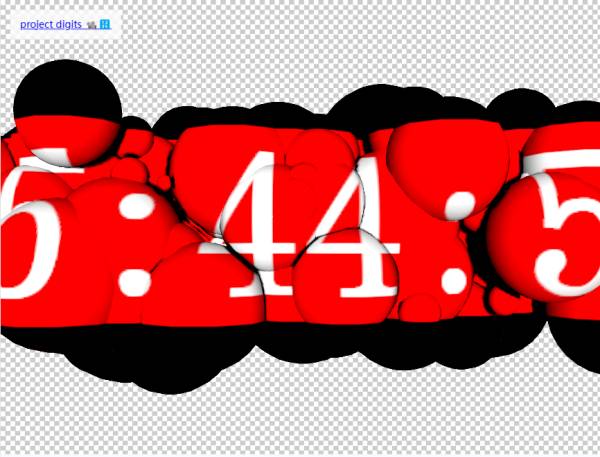 黑紅氣泡時鐘數(shù)字時鐘設(shè)計