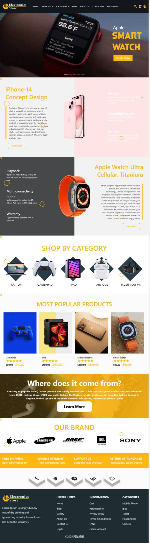 通用產(chǎn)品銷售電商產(chǎn)品詳情頁制作網(wǎng)頁模板