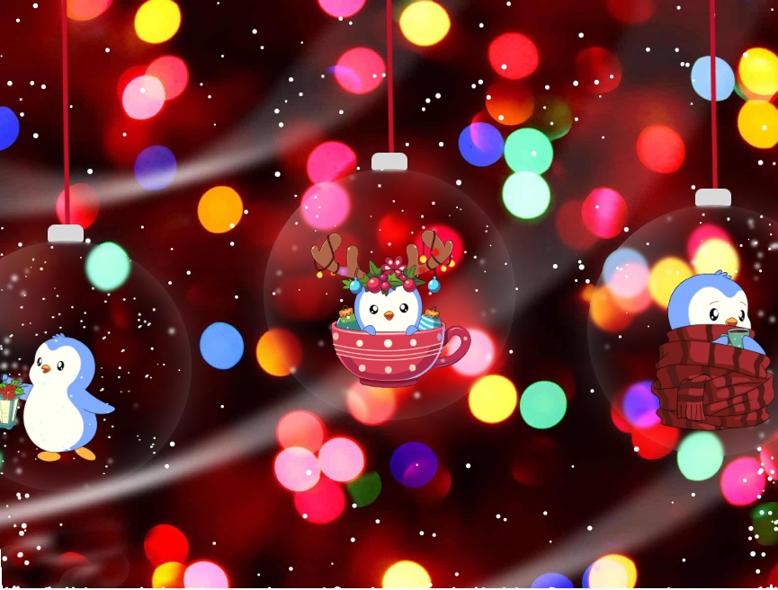 企鵝圣誕氛圍裝飾動(dòng)圖gif必備