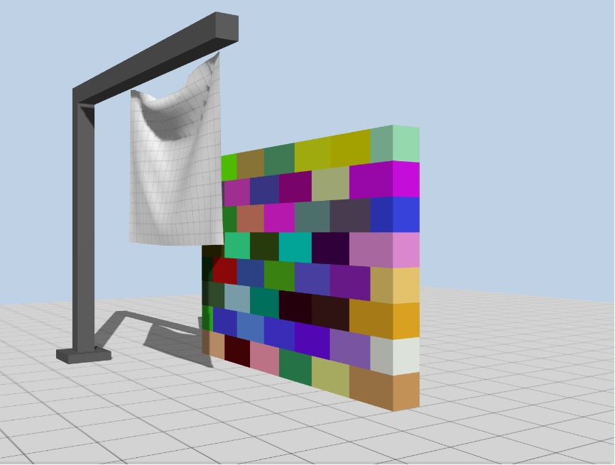 3d墻壁畫布料展示效果圖立體畫素材