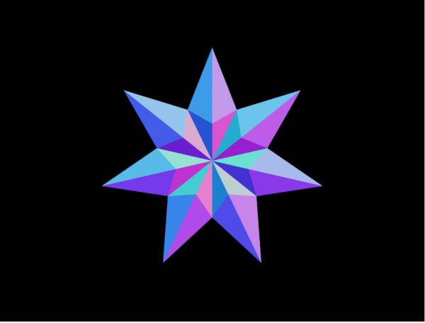 七角星星星3D圖片素材