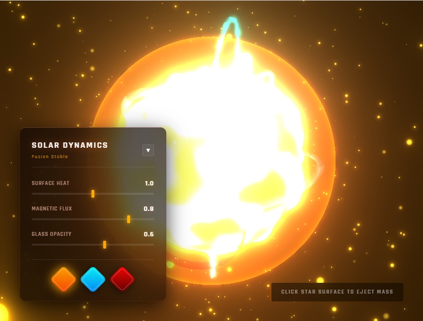 太阳动力学动态圆粒子爆炸模拟