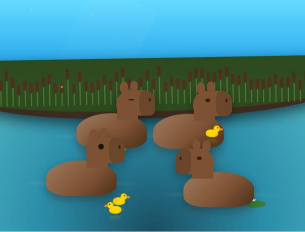 卡皮巴拉動(dòng)態(tài)卡通壁紙素材