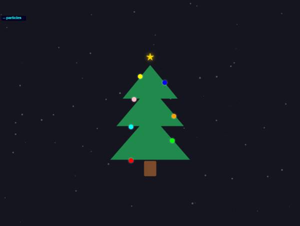 雪花粒子閃光卡通樹(shù)木插畫(huà)素材