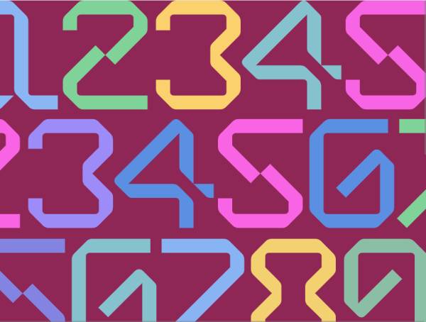 編號(hào)數(shù)字顏色代碼搭配印章素材