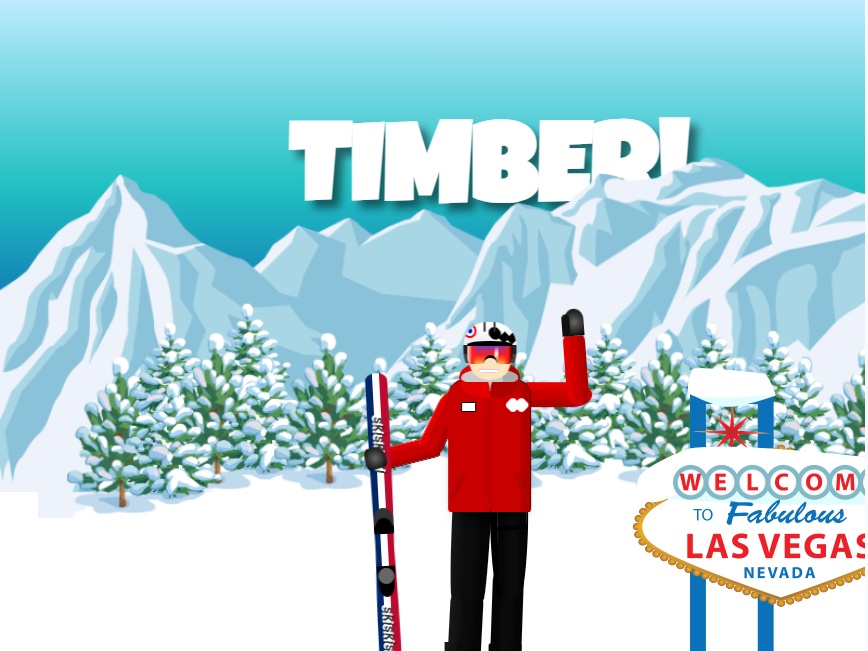 卡通滑雪动态图片海报设计