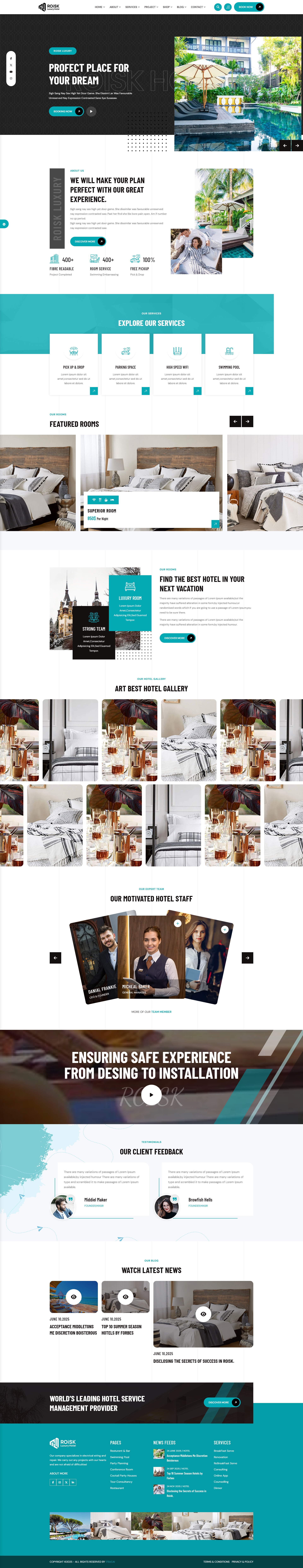 大气html5民宿预定平台网页制作