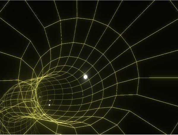 逼真3d虫洞动画线条渲染