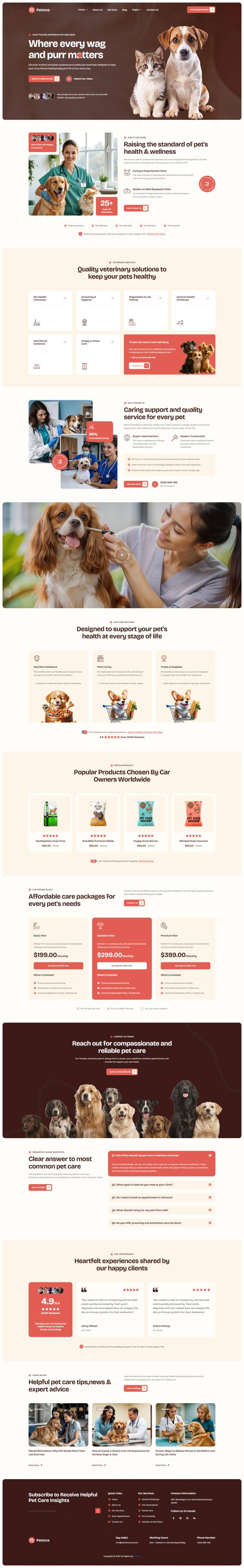 宠物服务平台门户网站HTML5