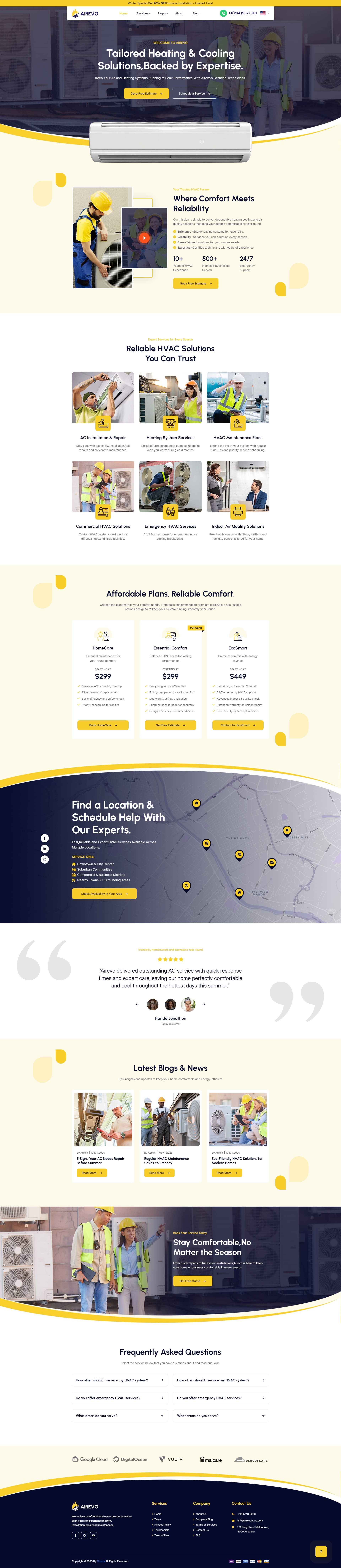 供暖暖气维修服务平台模板