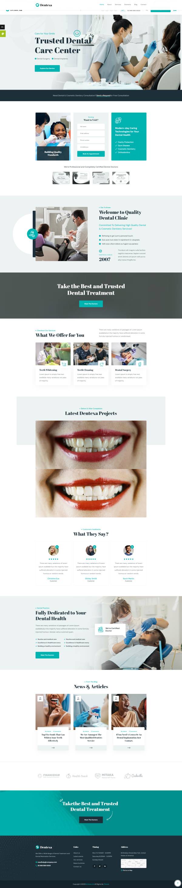 矫正口腔矫形门诊服务网站模板