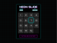 霓虹灯数字拼图游戏发光效果素材