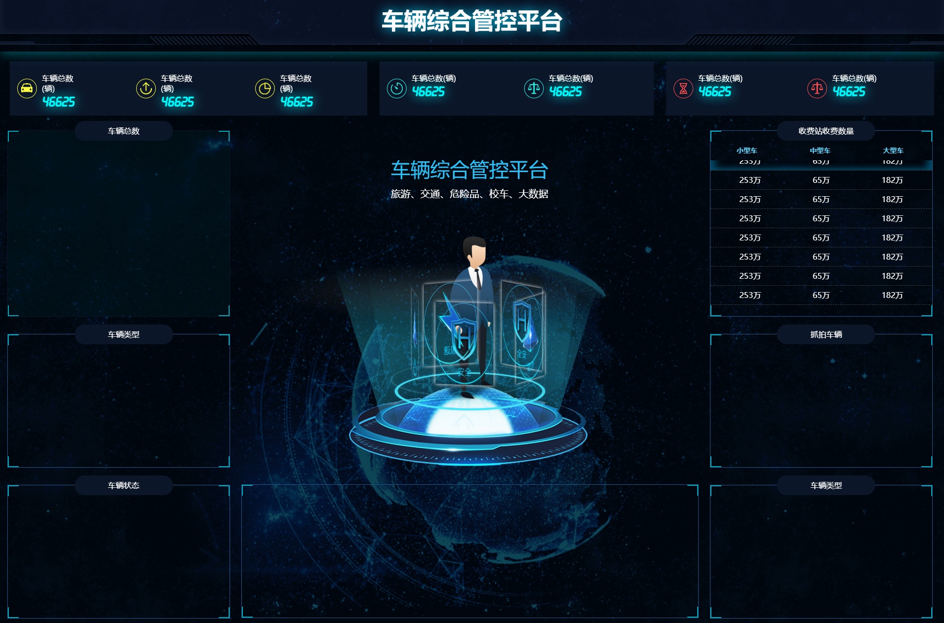 数据统计车辆管理系统网站网页设计模板