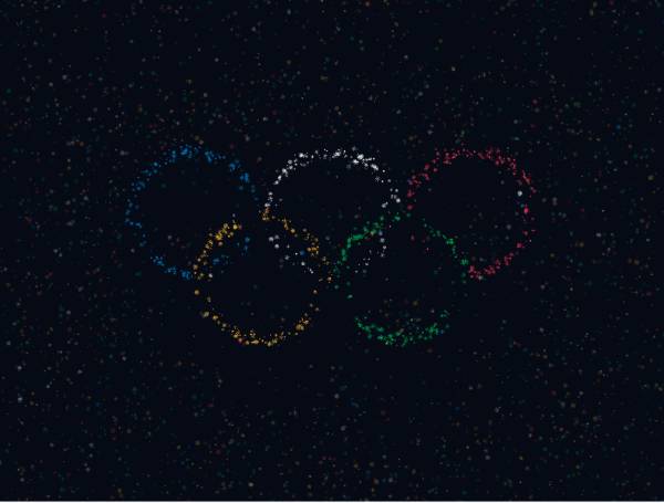 冬运会奥运五环标志设计素材