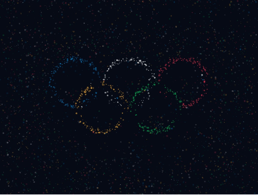 冬运会奥运五环标志设计素材