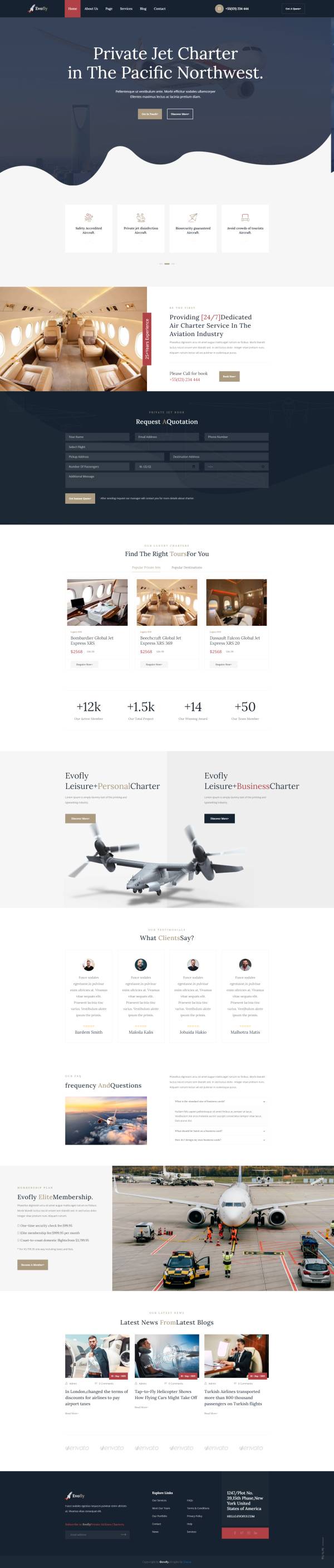 航空私人包机公司官网买机票模板