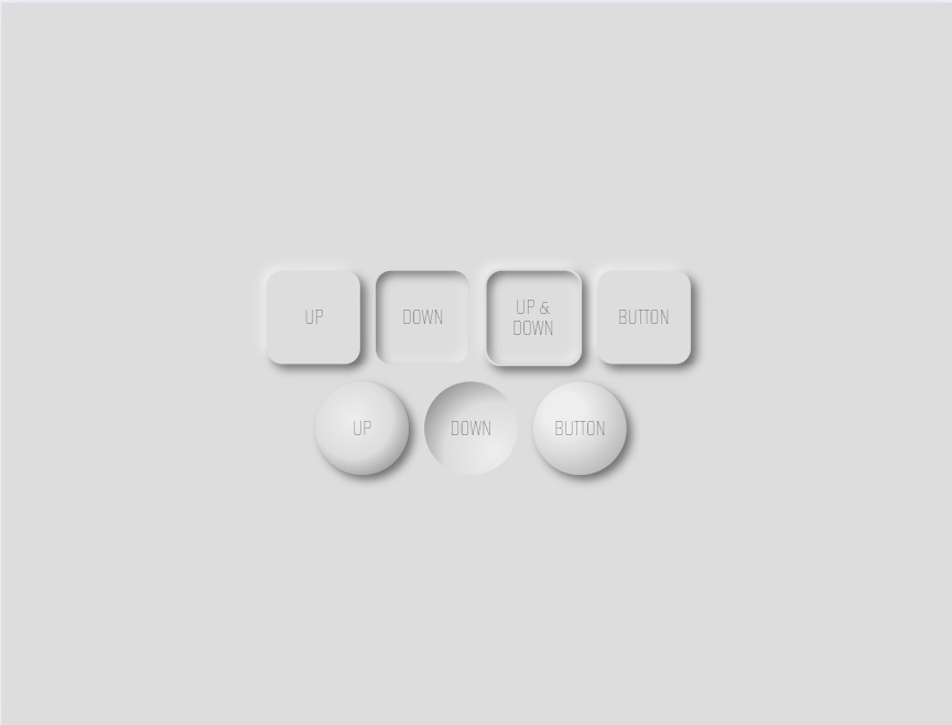 光影拟物化立体感按钮设计