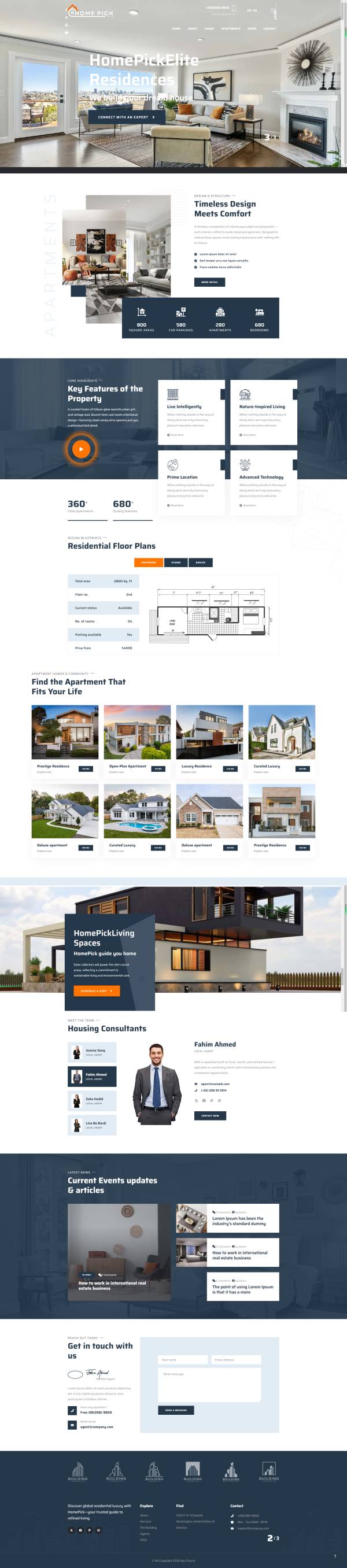 房屋中介卖房中介公司网站模板