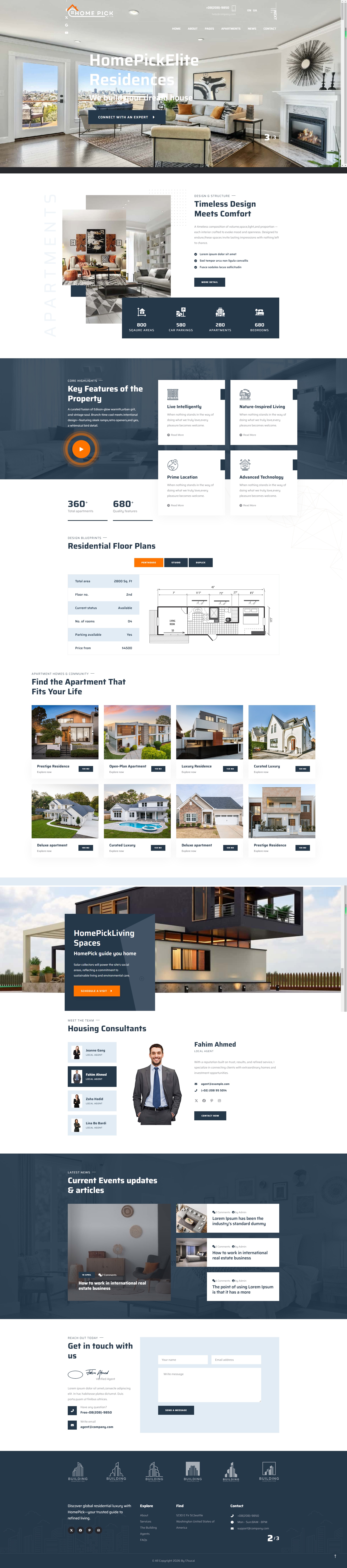 房屋中介卖房中介公司网站模板
