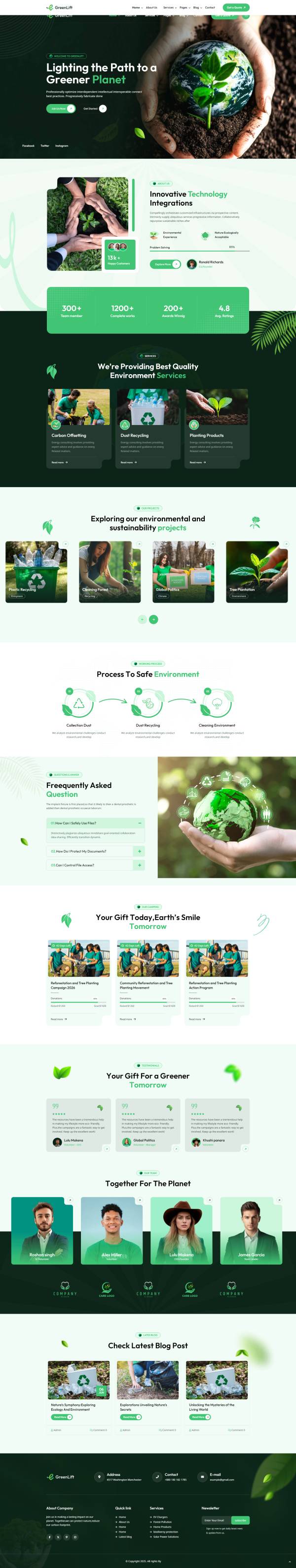 绿色环境保护环保公益网官方网站网页代码